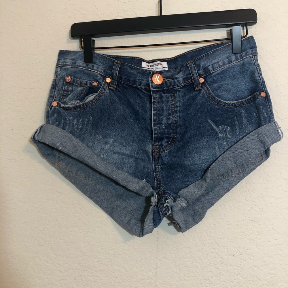 One Teaspoon Bandits Jean Shorts Blue Size 27